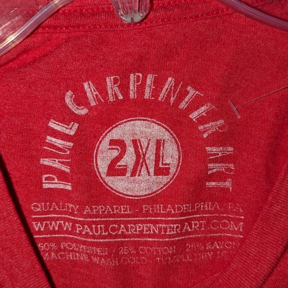 Philadelphia 76ers Paul Carpenter Art NBA Hoops Men's T-Shirt 2XL Used - Picture 3 of 4